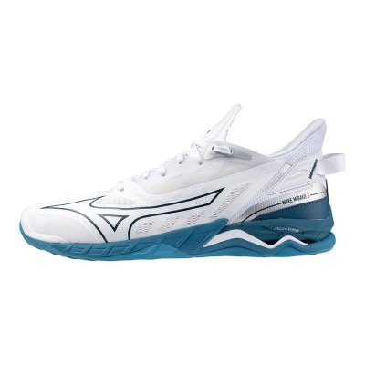 Zapatillas Balonmano Mizuno WAVE Mirage 5 Hombre Blancos / Azules / Plateados - Chile M186OJRDAP
